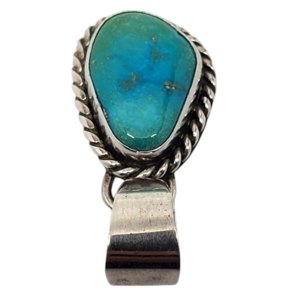Sheena Jack Sterling Silver Turquoise Pendant #20774 - Picture 3 of 7